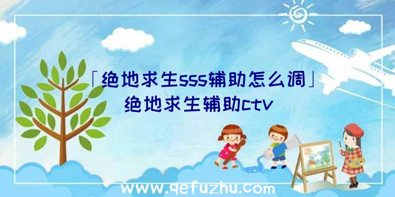 「绝地求生sss辅助怎么调」|绝地求生辅助ctv